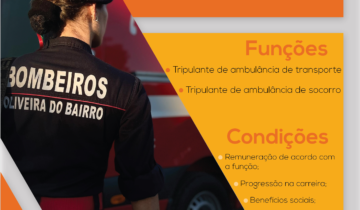 Cartaz de recrutamento bombeiro profissional